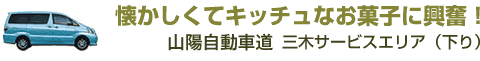 懐かしくてキッチュなお菓子に興奮！　山陽自動車道 三木サービスエリア（下り）