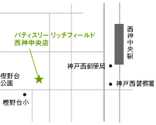 パティスリーリッチフィールド 西神中央店 の地図