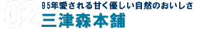 95年愛される甘く優しい自然のおいしさ　三津森本舗