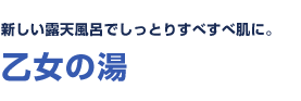 新しい露天風呂でしっとりすべすべ肌に。乙女の湯