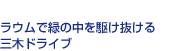 ラウムで緑の中を駆け抜ける三木ドライブ